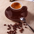 thumbnail image 5 of Porcelain Espresso Cup with Saucer, Espresso shot Cup, 80ml/2.7Oz - Brown, 5 of 5