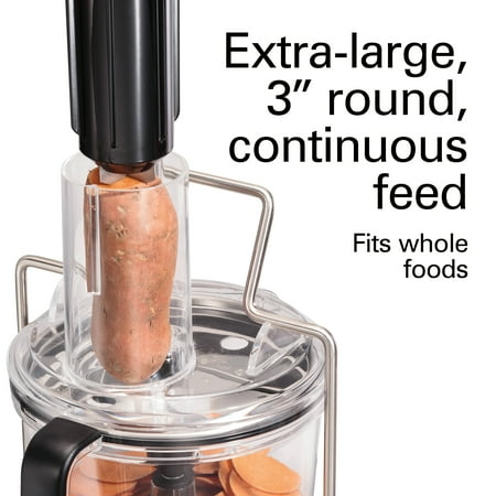 Hamilton Beach - Professional Spiralizing Stack & Snap 12-Cup Food Processor - Black