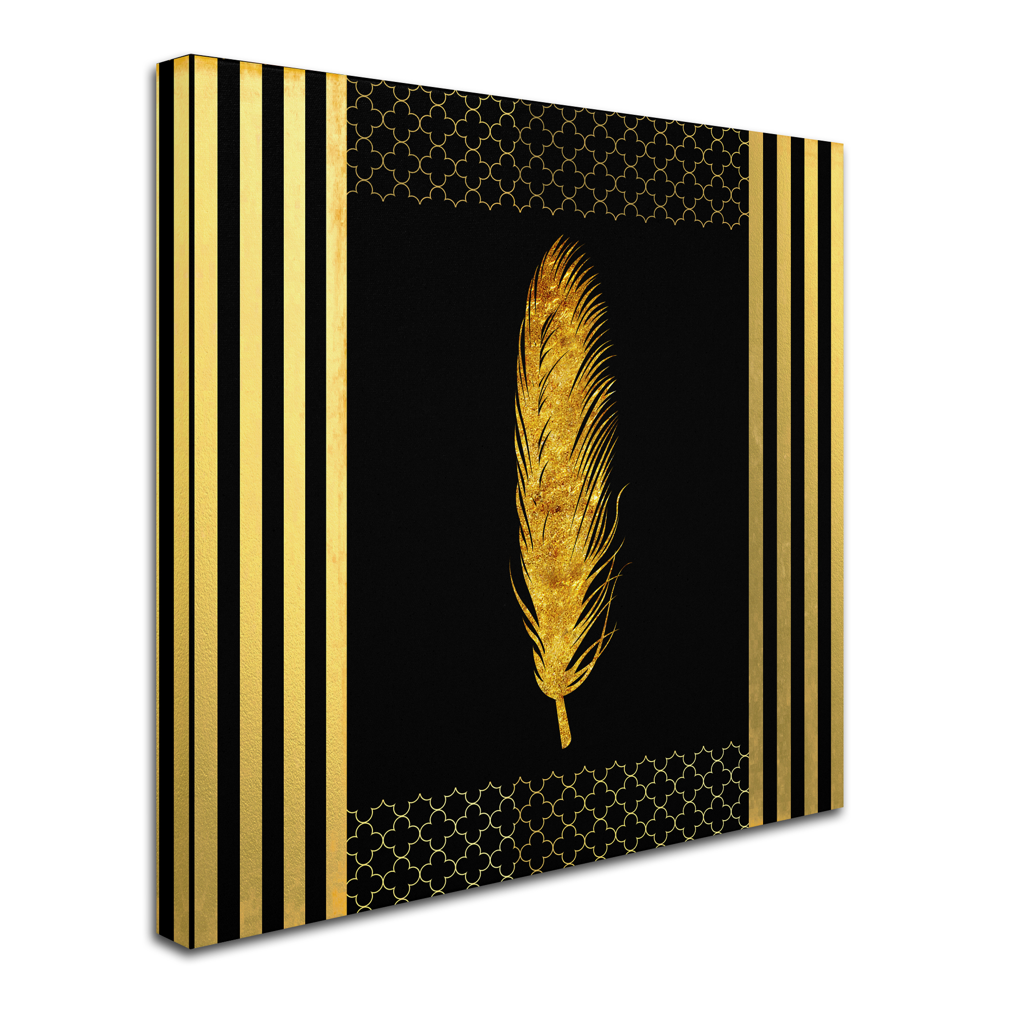 LightBoxJournal 'Black & Gold - Feathered Fashion' Canvas Art