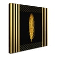 thumbnail image 2 of LightBoxJournal 'Black & Gold - Feathered Fashion' Canvas Art, 2 of 3