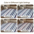thumbnail image 7 of ODIKA 2'x3' Washable Throw Rug Non-Slip, Low Profile, Flatwoven, Easy Care Striped Vintage Navy Interlocking Bands Distressed Strip Mudroom for Hallway, Study Room, 7 of 7