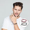thumbnail image 3 of AURARMLET Soccer Bracelet for Men Braided Wax String Party Accessory 2Pcs, 3 of 6