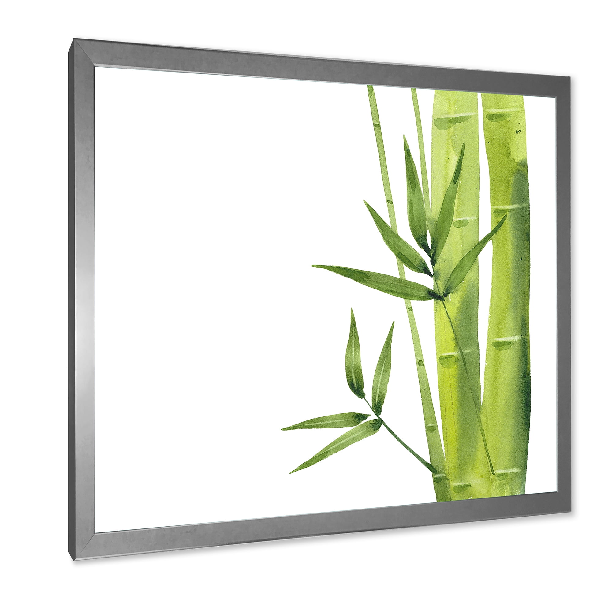 Designart 'The Forest of Bamboo Branches V' Tropical Framed Art Print