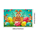 thumbnail image 6 of Cute Bunny Themed Easter Background Happy Easter Banner Party Decors Photography Props Easter Celebration Family Gatherings Egg Hunts Kids Parties, 6 of 8