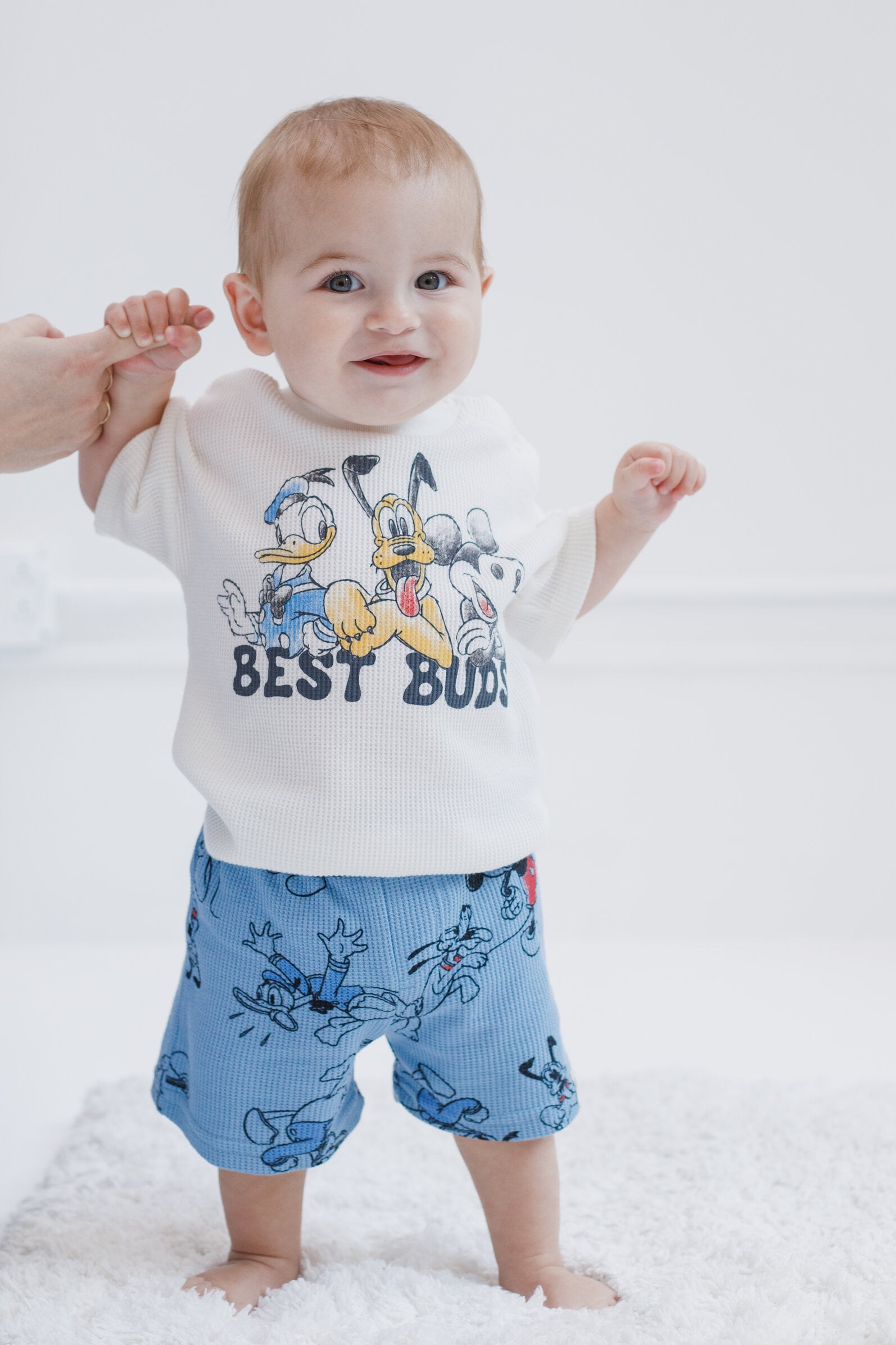 Disney Mickey Mouse Baby Boys' 2-Piece T-Shirt and Shorts Set Mickey Friends Blue
