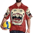 thumbnail image 4 of Tiny teeth Men's Short Sleeve Button Down Casual Poplin Shirts for Summer Beach, Printed Design - Unisex, 4 of 6