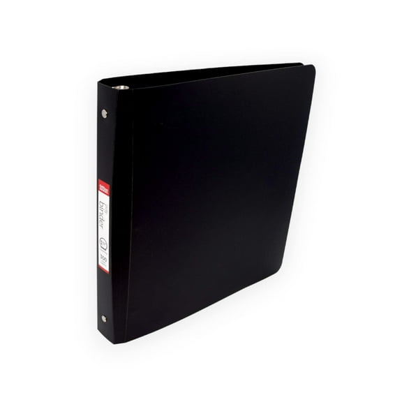 Office Depot Heavy-Duty Flexible 3-Ring Binder, 1.5" Round Rings, Available in Assorted Colors (Black)