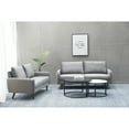 thumbnail image 2 of Kingway Furniture Almor Velvet Living Room 2pc Set-Color:Gray, 2 of 6