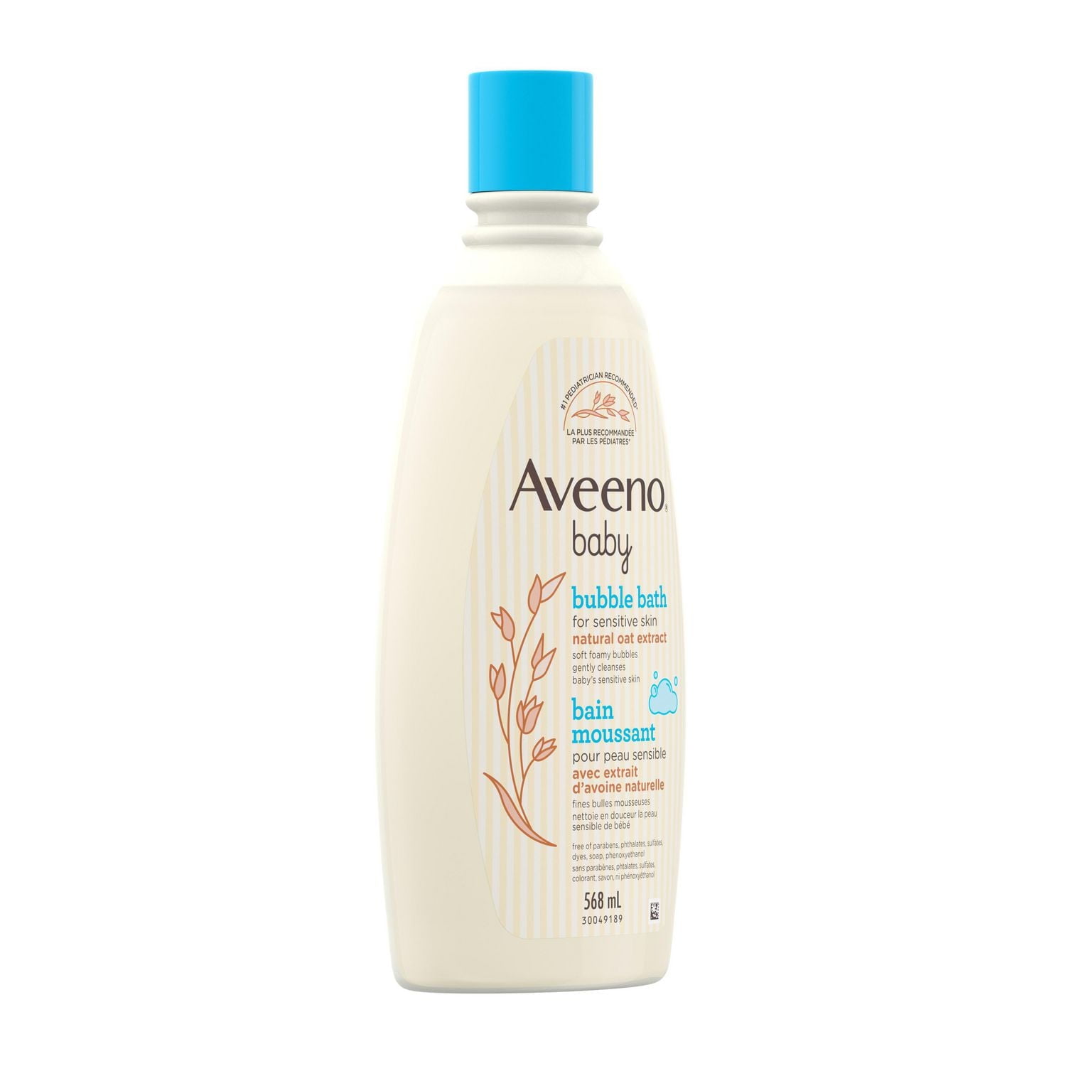 Bain moussant Aveeno - Soins de la peau pour bébés - Nettoyant pour peau sensible - Hypoellergénique - 568 ml 568 ML