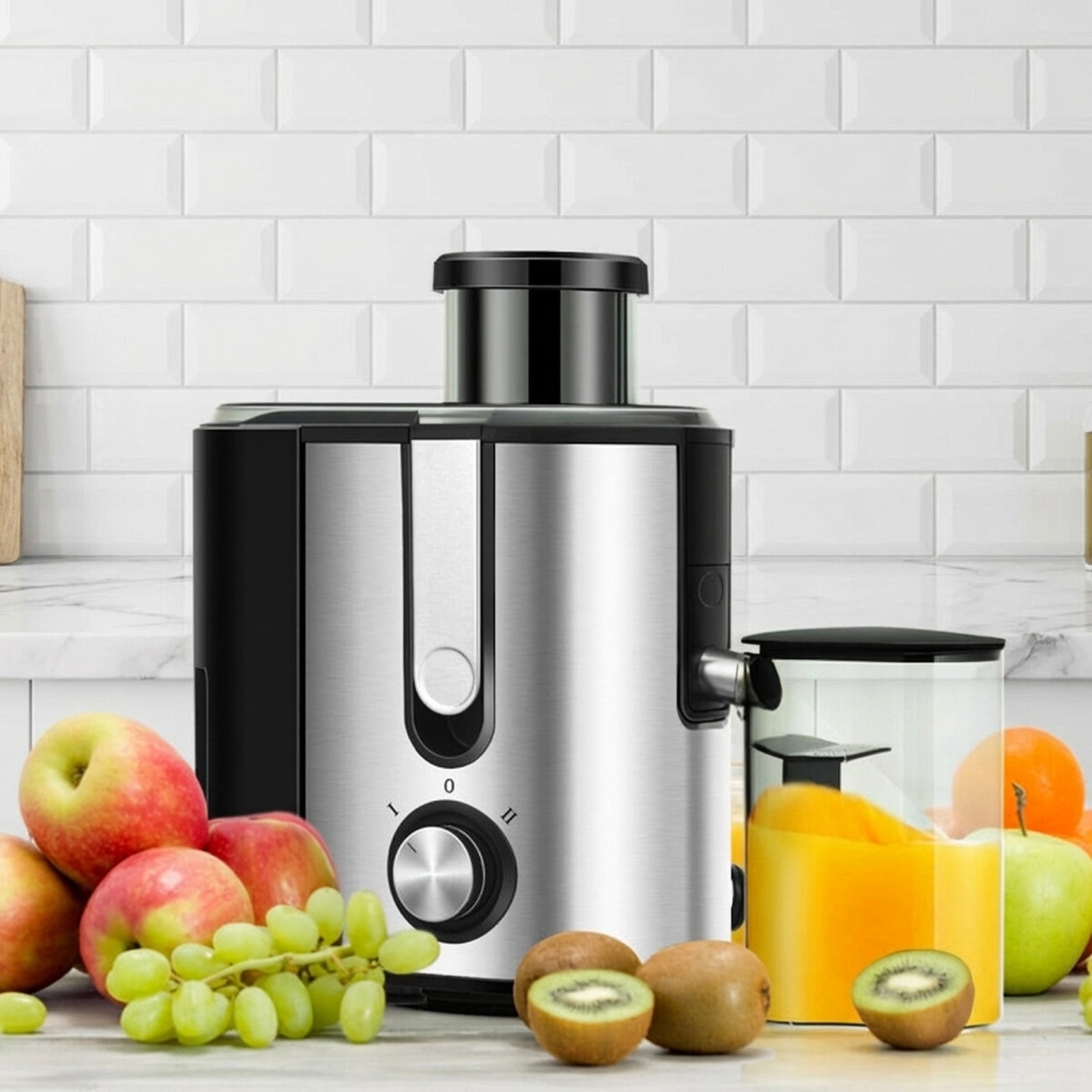 RUIE Juicer Machine,400W Centrifugal Juice Extractor with 2.5 Inch Wide Chute and Dual Speed,Anti-Drip Design,Non-Slip Pads,Juicer for Fruits Vegetables Home Kitchen