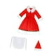 thumbnail image 4 of Disfraz de Papá Noel, vestido suave y moderno con gorro y delantal, ideal para Navidad y otras fiestas. Rojo, 4 of 9