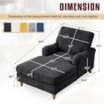thumbnail image 5 of Aukfa Modern Oversized Chaise with Adjustable Backrest, Sleeper Chair Sofa Recliner for Living Room, Black, 5 of 10