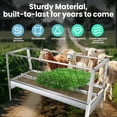 thumbnail image 5 of Heavy-Duty Pasture Feeder, 77 Gallon Livestock Goat Feeder, 23.6" Wide Pan, Galvanized Steel Frame, Goat Hay Feeder for Cattle, Calves, Deer, Cow, Grazing Fields, 5 of 8