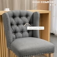thumbnail image 5 of HomCom Bar Stool, Light Grey, Set of 2, 5 of 9