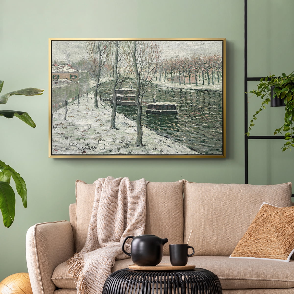 Vintage Landscape-CLXVI By Wexford Home Framed in Gold Wood Gallery Wrapped Canvas 17 in. x 25 in.
