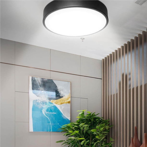 Moyic Luz de techo LED con sensor de movimiento Detective de movimiento Luz de techo Luz de techo de metal redonda plana Detective de Iluminación y accesorios No. 4