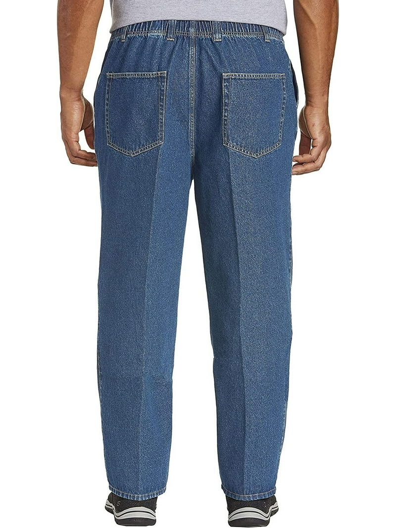 Kam Men's Extra Tall Stretch Jeans - Dark Wash, Waist 44W X Inseam 38L (Regular Fit)