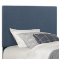 thumbnail image 2 of Benzara Platform Style Fabric Upholstered Twin Size Bed with Tapered Feet, Blue, 2 of 2