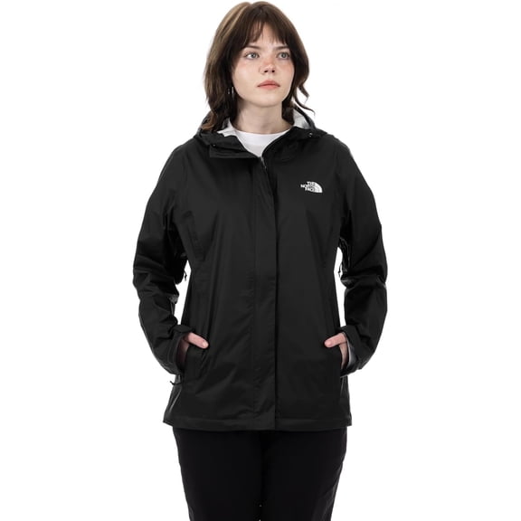 THE NORTH FACE Women’s Venture 2 Waterproof Hooded Rain Jacket (Standard ), TNF Black, X-Large