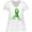 AA-White, variant on Inktastic Mental Health Awareness Ribbon with Green Hearts Women's Plus Size V-Neck T-Shirt