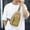 Khaki, variant on Multi-Pocket Canvas Earphone Hole Sling Chest Bag, Adjustable Strap Casual Crossbody Fanny Pack for Men Outdoor Sports Camouflage