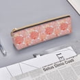 thumbnail image 5 of Goofa Corals Pattern Pencil Case Portable Stylish Triangle Pencil Pouch with Zipper Leather Cosmetic Pouch Bag Makeup Cosmetic Pencil Pouch, 5 of 9