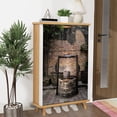 thumbnail image 6 of Shoe Storage Cabinet with 3 Flip Drawers for Ancient artesian well hanging wood bucket wooden roof Shoe Rack Storage Organizer, 6 of 8