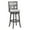 Gray, variant on Pemberly Row Contemporary 29" Wood & Fabric Swivel Bar Stool in Cherry
