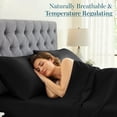 thumbnail image 5 of Casa Platino 100% Egyptian Cotton Sheets King Size Bed Set – Buttery Soft & Silky Sateen Weave for Winter Sleep Comfort, Snug Fit 15" Deep Pocket, Hotel Comfort at Home – Black, 5 of 8