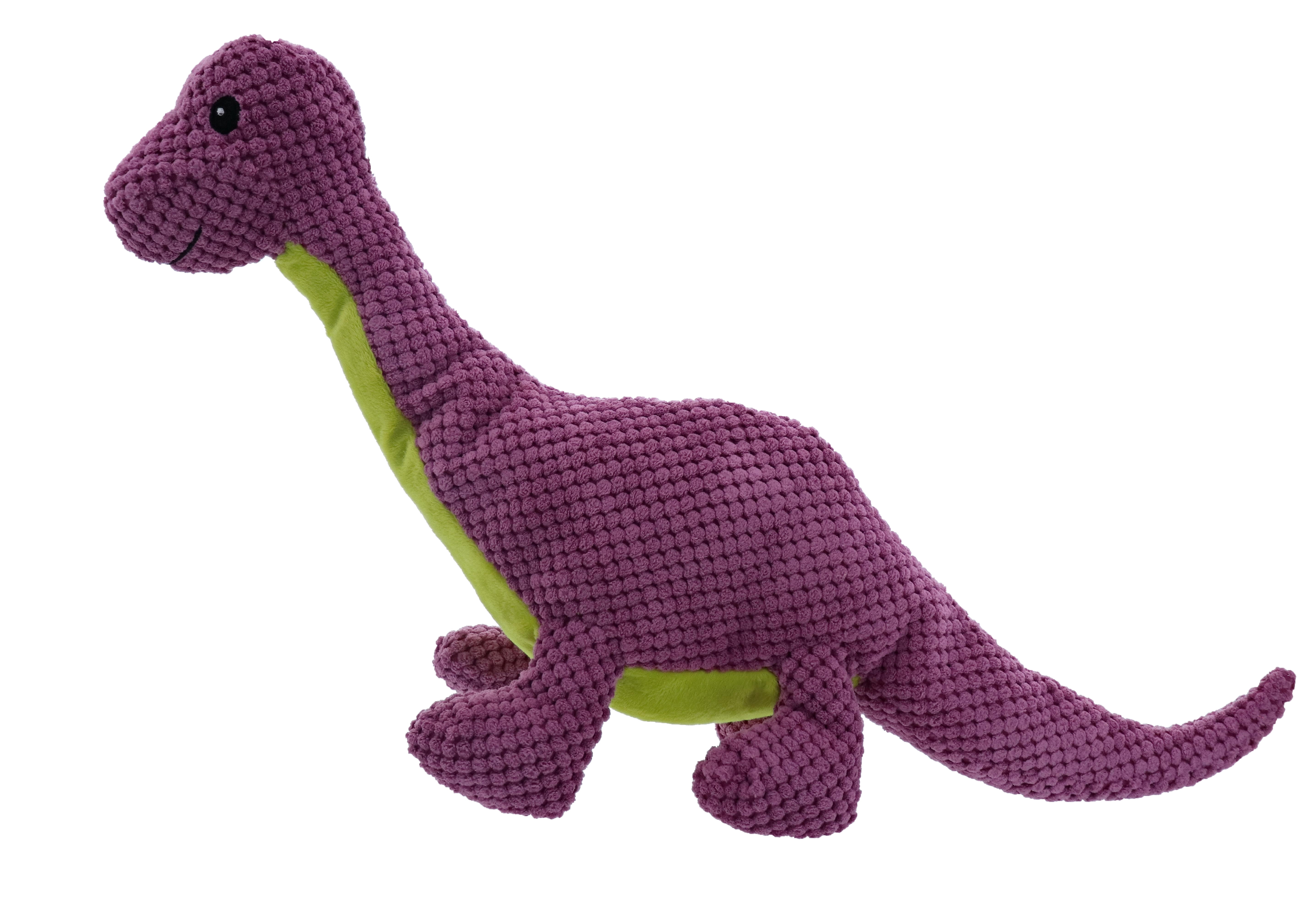 Play 365 Dog Toys Jurassic Cord Crew, Plush Brachiosaurus Toy, Purple, Large
