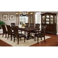 thumbnail image 2 of Furniture of America Alstroemeria Wood 9-piece Dining Set in Brown Cherry, 2 of 13