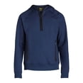 thumbnail image 5 of Athletic Works Men's Grid Tech Fleece Quarter Zip Pullover Hoodie, Sizes S-3XL, 5 of 6