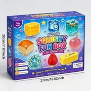 Ledyu Dumpling Squishies, Glitter Dumpling Mystery Box, Fidget Adults, Dumplings Stress Balls with Food Steamer,Stretchy Desk, B