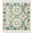 thumbnail image 6 of SAFAVIEH Aspen Louis Border Fringe Wool Area Rug, Ivory/Charcoal, 7' x 7' Square, 6 of 10