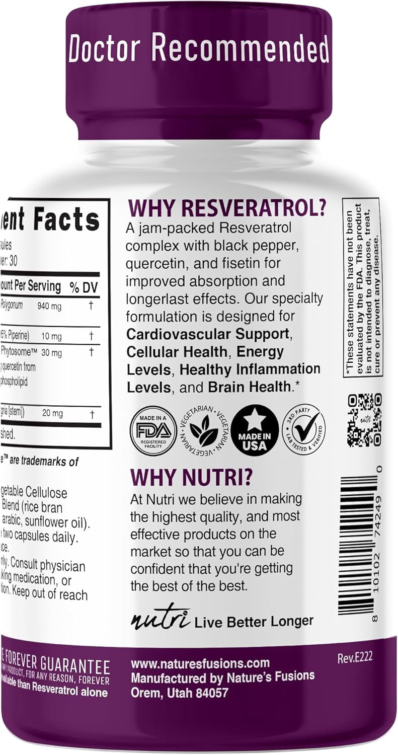 Nutri Resveratrol 1000Mg 60 Capsule