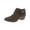 Dark Taupe, variant on Womens WILLOW Suede Block Heel Ankle Boots