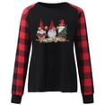 thumbnail image 4 of SELONE Christmas Clothes Women Plus Size Long Sleeve Xmas Pullover Tops Gnome Tees Blouses Plaid Christmas Themed Clothing Christmas Outfits Ideas Holiday Attire Party Collection Red M, 4 of 7