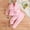 Pink, variant on Juslio Girls Pants Solid Casual Sleeved Knot Mesh Sleeve Suit Two-piece Set Sleeved Lapel Set Blue
