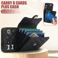 thumbnail image 3 of Dteck Crossbody Strap Case for Samsung Galaxy S24 Plus,Magnetic Leather Card Slots Women Case Shockproof Kickstand Back Cover with Shoulder Strap for Galaxy S24+,Black, 3 of 9