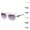 Light Violet, variant on Mens Womens Sunglasses LSQii Summer Rimless Retro Lightweight UV Protection Trendy Gradient Color Polarized Sun Glasses Outdoor Sports Running And Riding Light Violet