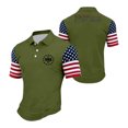 thumbnail image 2 of CONZONE 250Th Anniversary Usa Mens Polo Shirt Short Sleeve 250 Years July 4Th Polo Shirt for Men Patriotic Usa Star Striped Graphic Breathable Loose Fit Cozy Summer Golf Shirts, 2 of 5