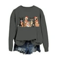 thumbnail image 4 of IWRICH Christmas Dogs Sweatshirt for Women Cute Dog Lover Christmas Long Sleeve Shirt Crewneck Xmas Pullover Tops Grey L, 4 of 4