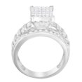 thumbnail image 4 of 14K White Gold 2ct. TDW Round , Baguette and Princess-cut Dimaond Ring (H-I,SI2-I1), 4 of 5