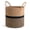 Black-16"W x 16"H, variant on Woven Jute Cotton Storage Basket White 14"W x 12"H Multipurpose Home Organization