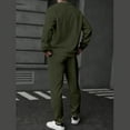 thumbnail image 4 of Mifsaly Mens Sweatsuits 2 Piece Set Vintage Jacquard Workout Matching Loungewear Lapel Long Sleeve Pullover Sweatshirt Drawstring Straight Leg Joggers with Pockets Fall Winter Casual Outfits, 4 of 6