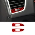 thumbnail image 1 of Real Bright Soft Car Interior Carbon Fiber Sticker DecorationRed Carbon Fiber Interior Side Air Vent Accent Cover For Audi Q5 2009-17Auto Car Protection Interior Accessories, 1 of 8