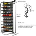 Shoe Rack, 10 Tier Over The Door Shoe Organizer Wall Shoe Shelf with