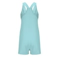 thumbnail image 6 of CheerKidz Womens Romper Casual Loose Sleeveless 2025 Casual Loose Spaghetti Strap 1 Piece Outfit Crewneck Short Jumpsuit Overall Outfits with Pockets(Light Blue,XL), 6 of 9