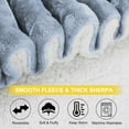 thumbnail image 4 of Sherpa Throw Blanket for Couch Sofa - Fuzzy Soft Cozy Blanket for Bed, Fleece Thick Warm Blanket for Winter, Gray Fall Winter Throw Blanket, 50x60 Inches, 4 of 7