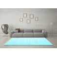 thumbnail image 3 of Ahgly Company Indoor Round Solid Light Blue Modern Area Rugs, 4' Round, 3 of 4